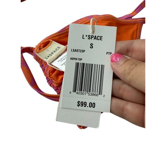 NWT *Space Women's Path To Paradise Lotus Bikini Top Size S - Picture 6 of 7